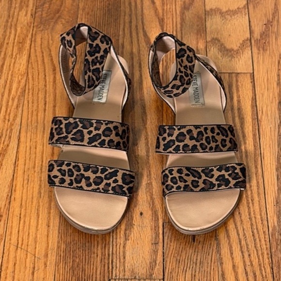 Steve Madden Effie Sandal cheetah Leopard print size 7.5 - Picture 2 of 8